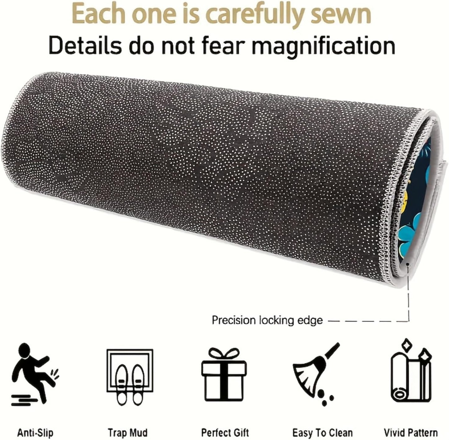 Universal Car Trunk Mat 29" x 39",Purple Colorful Flowers All Weather Trunk Protection Cargo Liner, Durable Cargo Mat Rear Trunk Liner,Stylish Vehicle Interior Accessories Suitable for Most Car Models