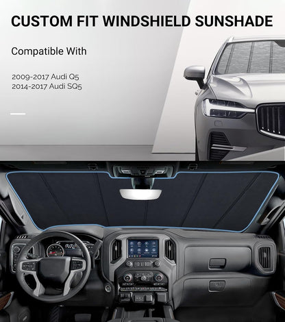 Pigenius Windshield Sunshade for Audi Q5/SQ5 2018-2025, Q5 Sportback/SQ5 Sportback 2021-2025, Q5 PHEV 2020-2025 - AstraGuard