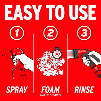 Mothers Foaming Wheel & Tire Cleaner, 24 oz. – Foaming Action Lifts Brake Dust & Grime, Safe for Factory-Coated Wheels, Restores, Cleans, Finishes Fast, Spot-Free Rinse (05924)