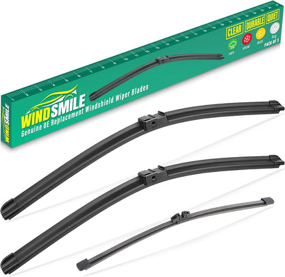 26" 16" 11" Windshield Wiper Blades Replacement for Chevrolet Chevy Trax 2024 2025 2026 Premium All Weather Front Rear Wipers Set - OEM Quality (Pack of 3) - Colors E
