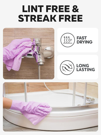 Fantasticlean Microfiber Cleaning Cloth Roll -75 Pack, Tear Away Microfiber Towels, 12" x 12", Reusable, Washable, Scratch Free, Ultra Absorbent for All-Around Cleaning Supplies (DimGray)