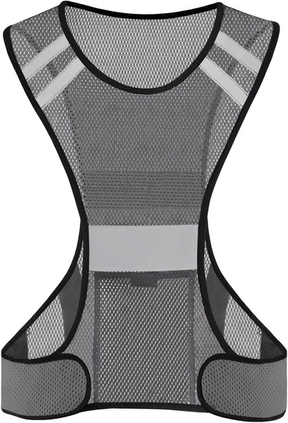 TCCFCCT Reflective Running Vest, High Visibility Running Gear with Large Pocket