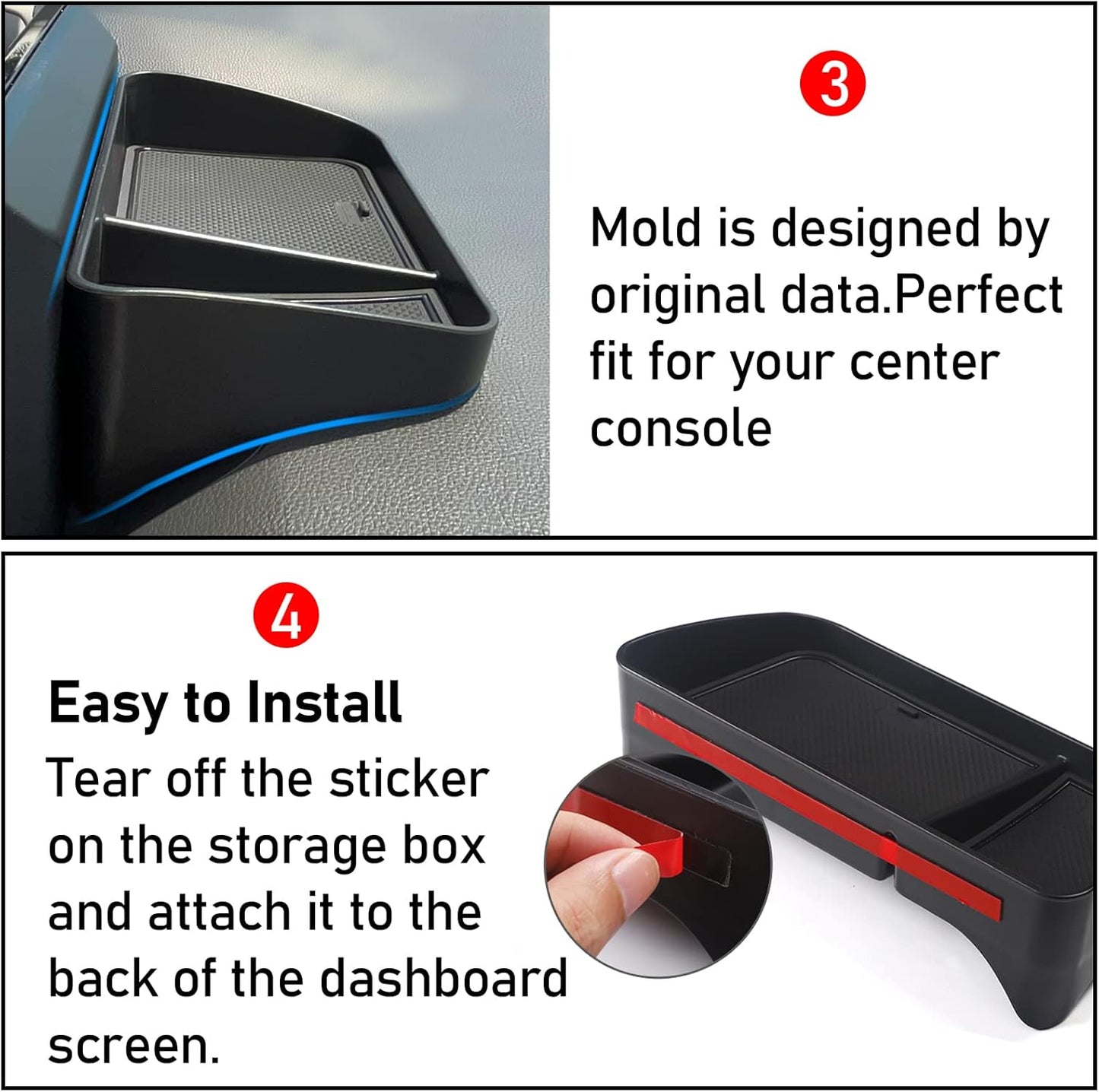 Jaronx Center Console Organizer Compatible with Toyota RAV4 2025 2024 2023 2022 2021 2020 2019, Center Console Glove Box Divider Storage Glove Box Organizer Tray