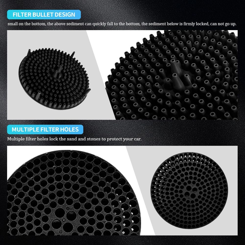5 Gallon Car Wash Bucket Grit Trap Insert, Wash Buckets for Car Detailing, 10.2 Inch Diameter Car Wash Filter for Removing Dirt & Grit, Cleaning Tools Car Bucket Gravel Guard Fit Cars (Black)