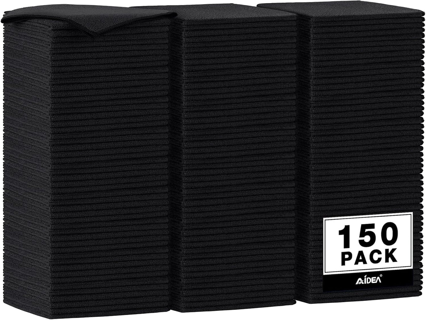 AIDEA Microfiber Cleaning Cloth, 50PK, Microfiber Towels for Cars, Premium Wash Cloths, Dusting Cloth Cleaning Rags, Absorbent Towels for SUVs, House, Kitchen, Window, Cleaning Supplies12×12"