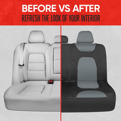 Motor Trend AquaShield Waterproof Front Seat Covers, Black Seat Covers for Cars – Neoprene Front Car Seats Cover, SUV Seat Covers Protector - Car Interior Cover for Auto, Trucks, & Dog Owners