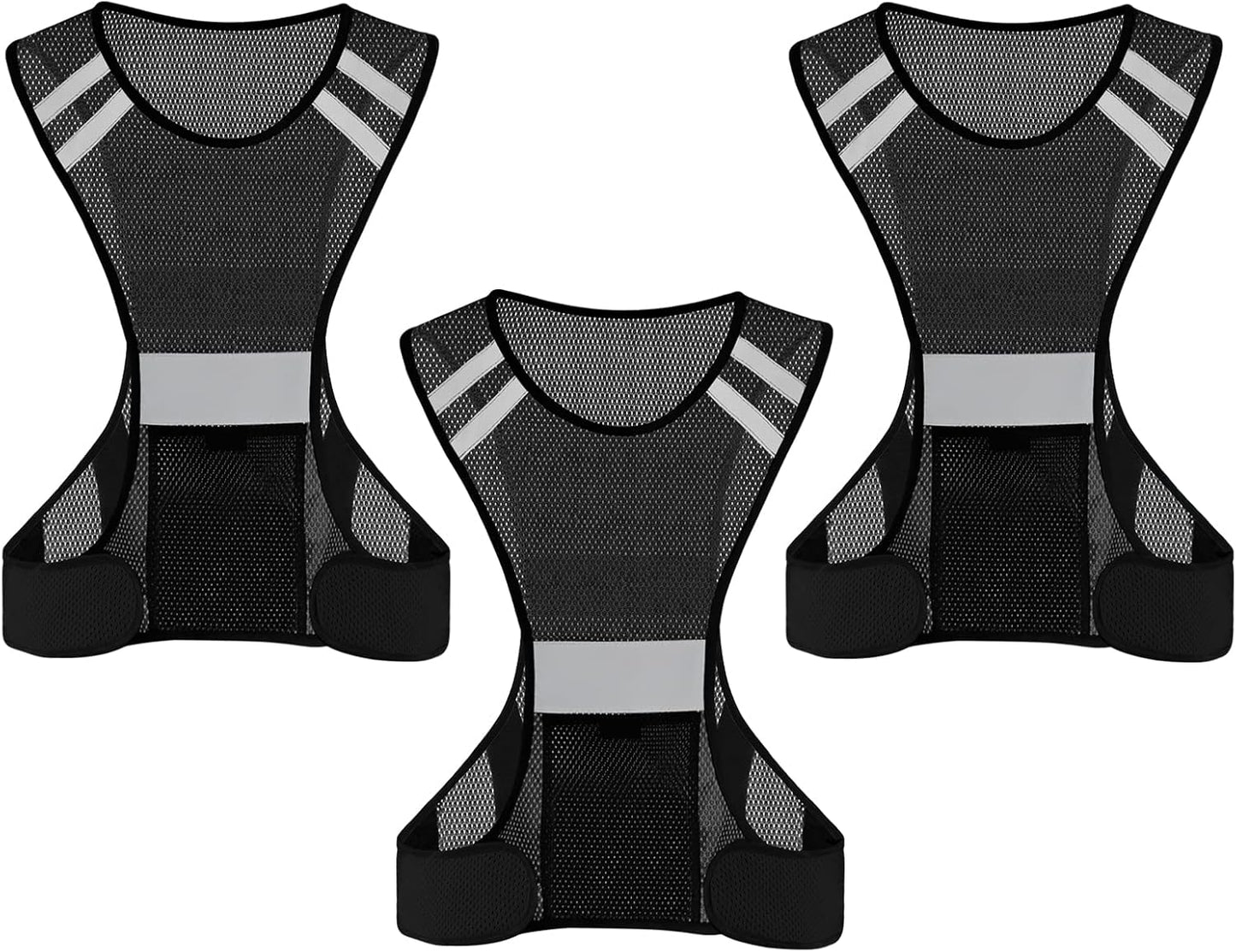TCCFCCT Reflective Running Vest, High Visibility Running Gear with Large Pocket