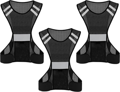 TCCFCCT Reflective Running Vest, High Visibility Running Gear with Large Pocket