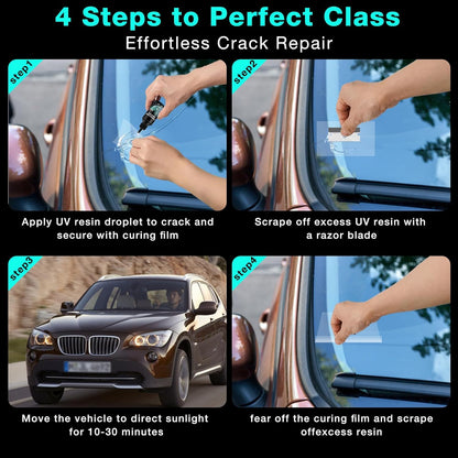 Windshield Repair Kit - 2026 Latest Upgrade Nano Glass Crack Repair Kit, Glass Repair Liquid for Quick Fix Windshields, Windows, Mirrors (1 Set)