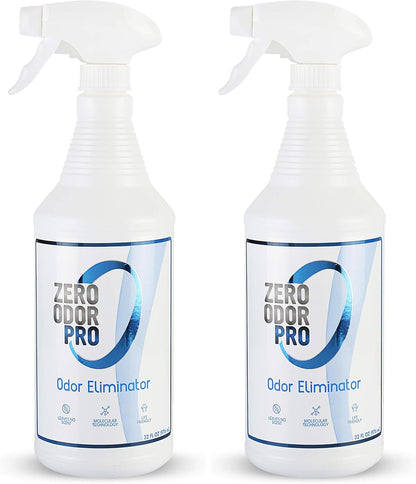 Zero Odor Pro Commercial Strength Odor Eliminator, Room Deodorizer and Air Freshener, Trigger Spray, 32 oz, White/Blue