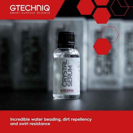 Gtechniq Crystal Serum Light Ceramic Coating for Cars 30ml | Up to 5 Years Protection, High Gloss Shine, Swirl and Chemical Resistance