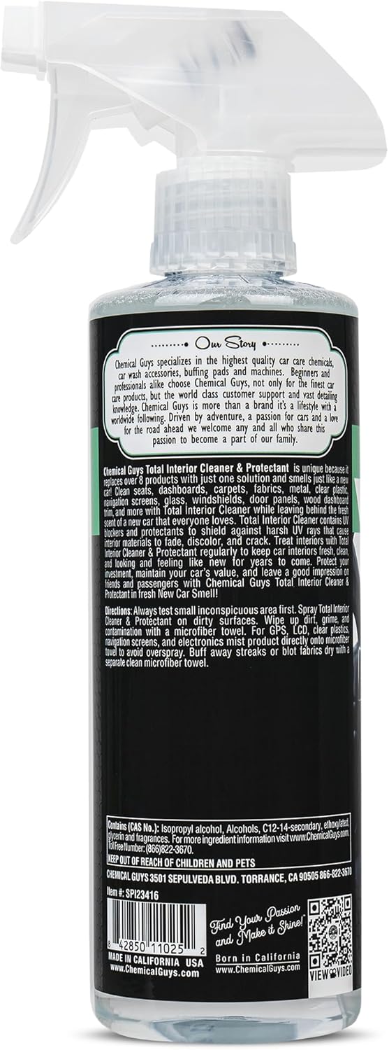 Chemical Guys Total Interior Cleaner Variety Kit With Storage Bag New Car And Black Cherry Scents Microfiber Towels Giftable Car Care Set