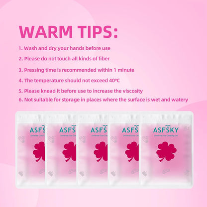 ASFSKY Car Cleaning Gel for Car Detailing Car Cleaning Gel Putty Reusable Keyboard Cleaner Gel Car Putty for Cleaning Dust Universal Cleaning Gel 5 Pack(Green)