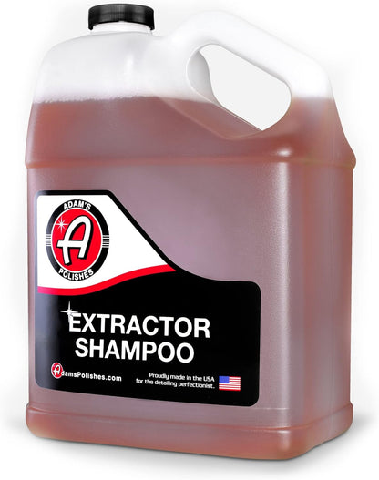 Adam’s Extractor Shampoo 16oz - Carpet & Upholstery Cleaner, Low Foam Formula for Deep Cleaning Fabric, Carpet, & Car Interiors