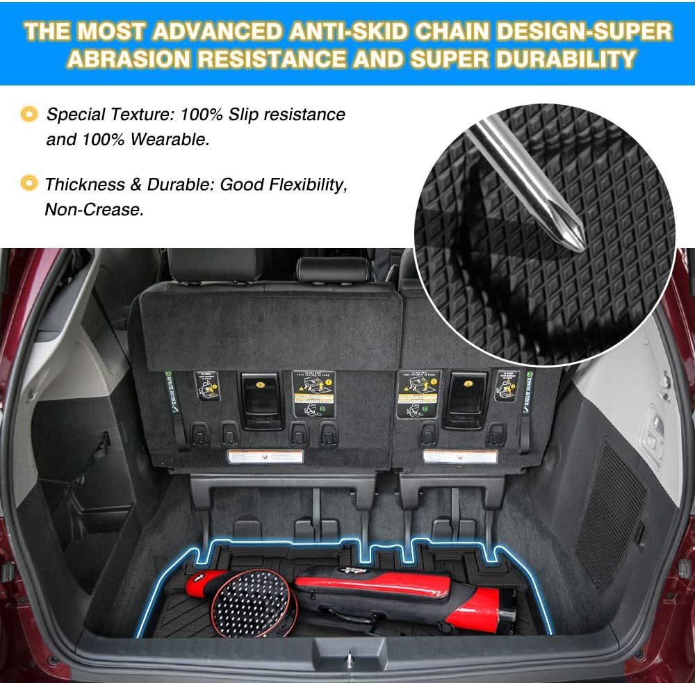 Rav4 Cargo Liner - Trunk Mat for Toyota RAV4 2019-2024 2025, All Weather Cargo Mat for rav4 Accessories, Heavy Duty (Fit for All Models)