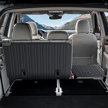 Floor Mats for 2018-2025 2026 Volkswagen Atlas 7 Passenger Bench Seating (Not for Cross Sport), All Weather TPE Durable Cargo Mat with Backrest Mats for VW Atlas Accessories