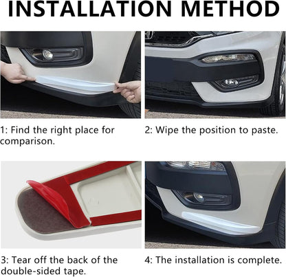 BokWin 4-Packs Black Anti-Collision Patch Bumper Guard Strip Anti-Scratch Bumper Protector Trim Universal for Cars SUV Pickup Truck