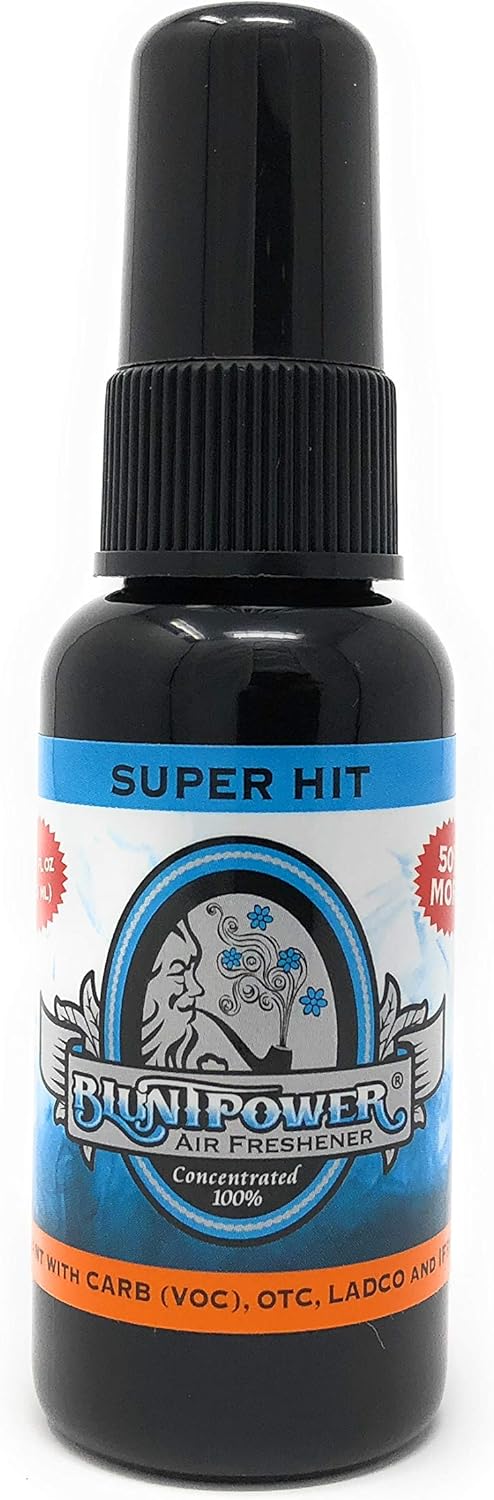 BluntPower (Baby Powder, 1 Pack) Concentrated Air Freshener Spray - Oil-Based Room Diffuser Spray - Long-Lasting Bathroom Scent, Car Freshener & Odor Eliminator - Colors A