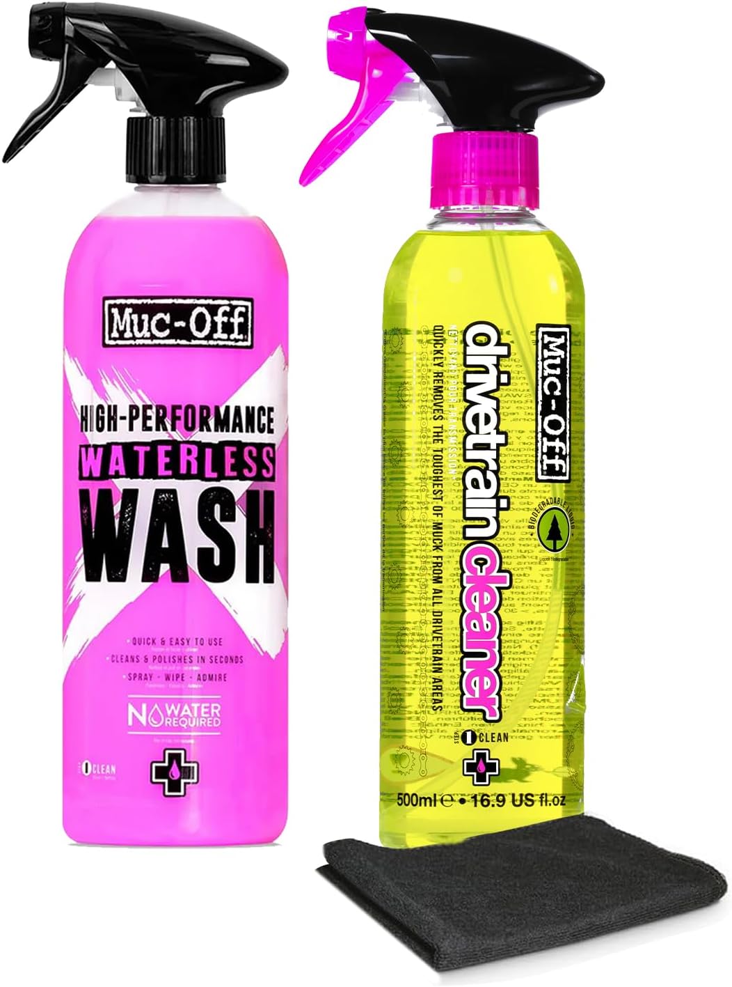 Muc-Off High Performance Waterless Bike Wash 750ml (Pack of 1) | Spray & Wipe Bike Cleaner | No Water Needed | Safe on Carbon Fibre | Cleans & Polishes with a Streak-Free Finish