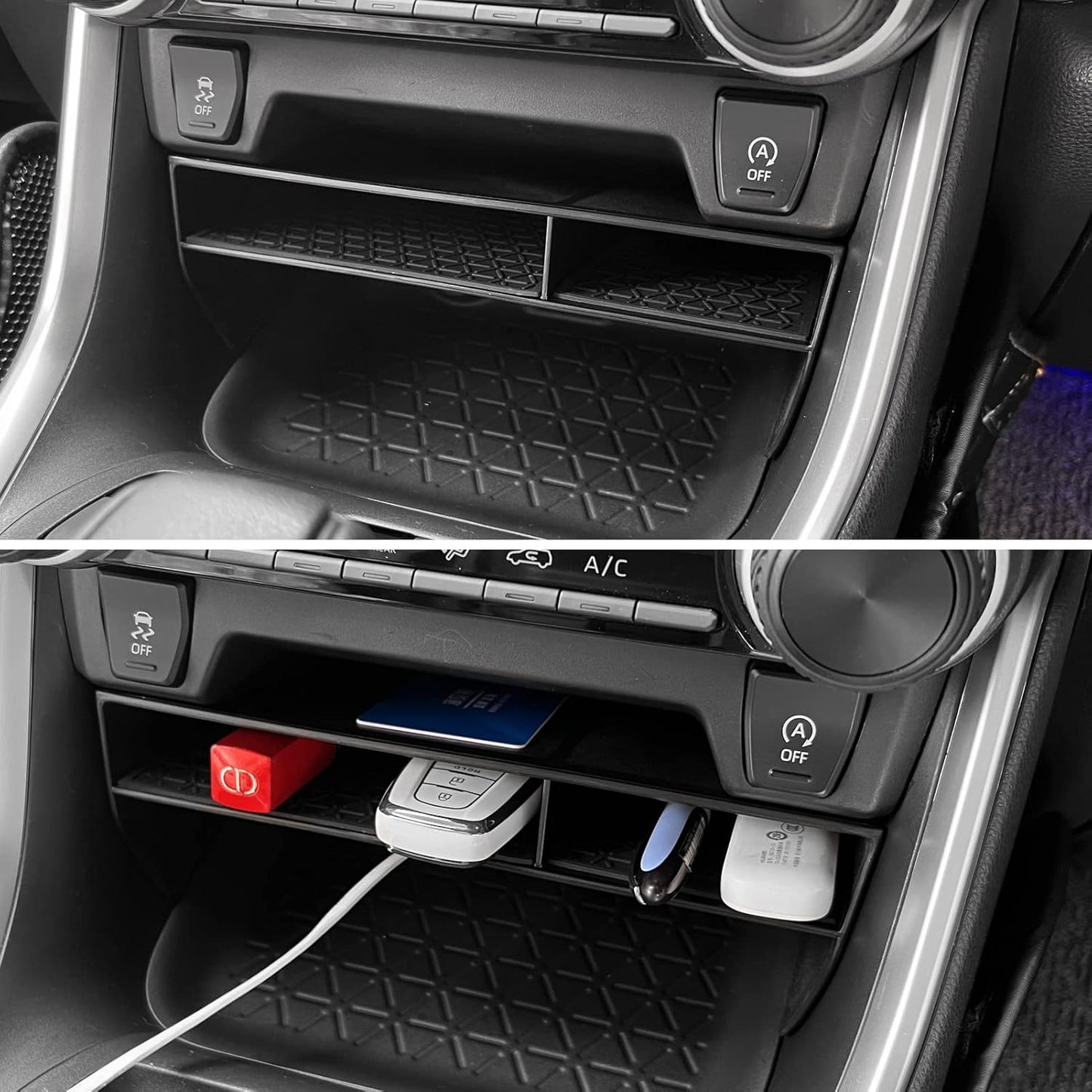 Jaronx Center Console Organizer Compatible with Toyota RAV4 2025 2024 2023 2022 2021 2020 2019, Center Console Glove Box Divider Storage Glove Box Organizer Tray