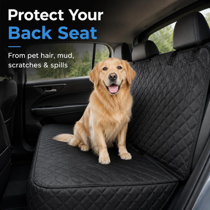 fidozen Waterproof Dog Car Seat Cover for Back Seat: Suitable for Small and Large Dogs, Hammock and Pet Protector, Backseat seat Cover (Full Bench, Medium(54" W))