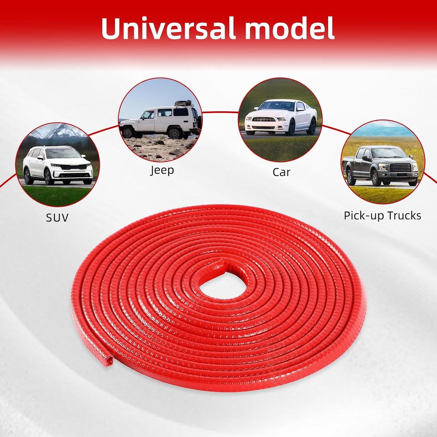 SINGARO 33Ft (10M) Car Door Edge Guard, No Glue Car Door Entry Guard Protective Strip, Rubber Edge Trim Car Door Protector, Applicable to Car, Truck, SUV and ATV, Car Exterior Accessories（Black）