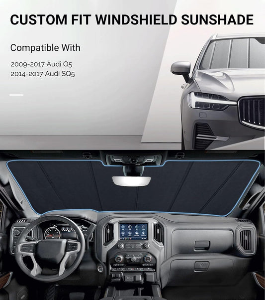 Pigenius Windshield Sunshade for Audi Q5/SQ5 2018-2025, Q5 Sportback/SQ5 Sportback 2021-2025, Q5 PHEV 2020-2025 - AstraGuard