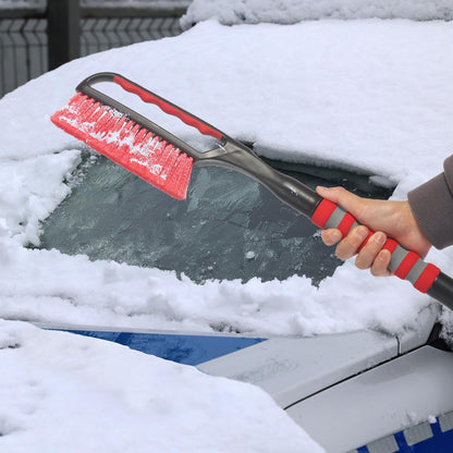 Snow Brush and Ice Scraper for Car Windshield,26.4" Window Scraper Deicer for Car SUV and Truck,Ice Scrapers and Brushes 2 in 1,Winter Car Automotive Exterior Accessories(1Pack Orange)