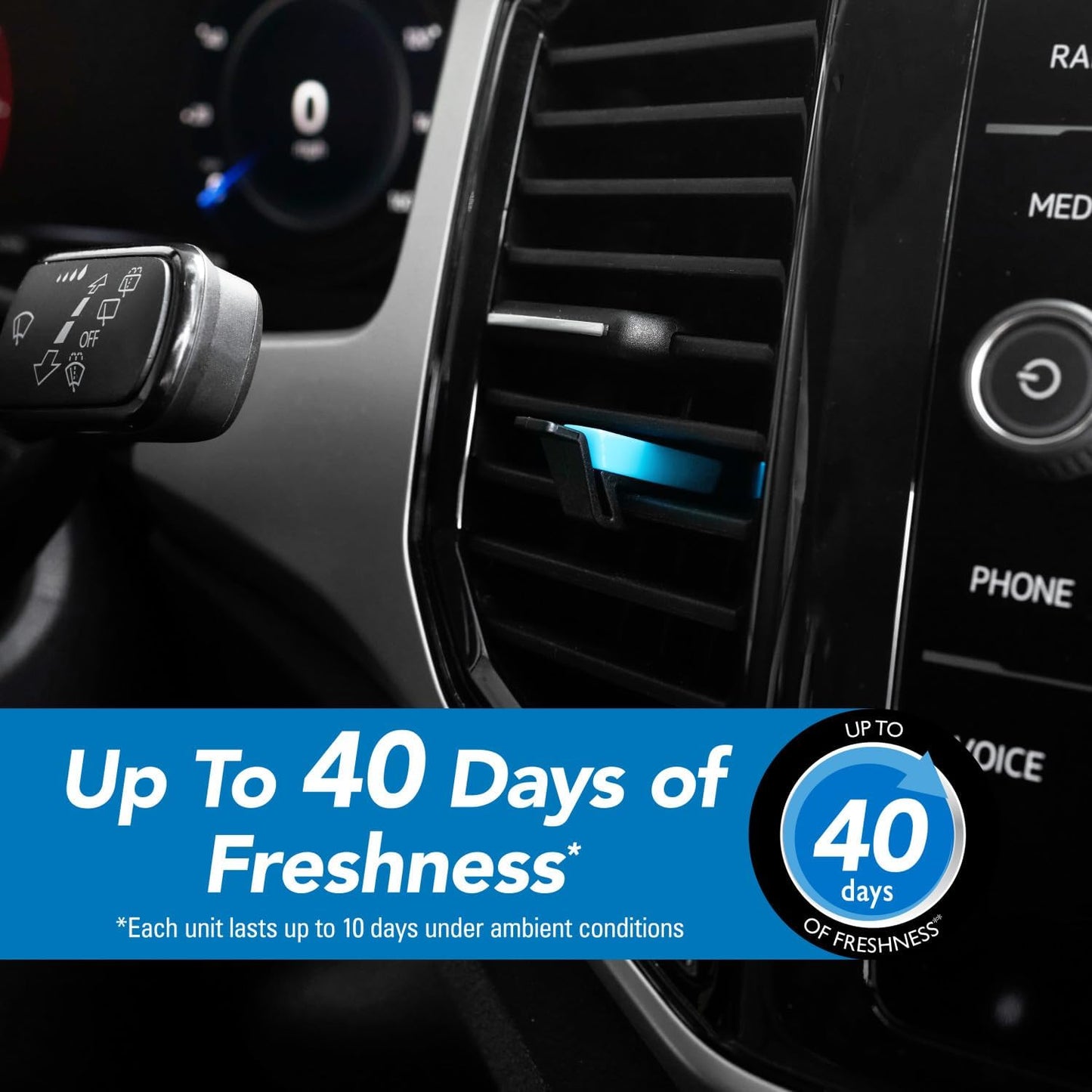 Refresh Your Car Air Freshener Vent Sticks, Fresh Linen Scent, 4 Pack, Convenient Car Vent Sticks