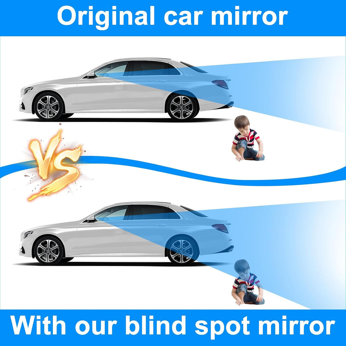 Guirnd 4PCS Blind Spot Mirror, Round HD Glass Side Blindspot, Frameless Convex Mirror Car with Self Adhesive Back for Cars, SUV, Trucks, Universal Vehicles