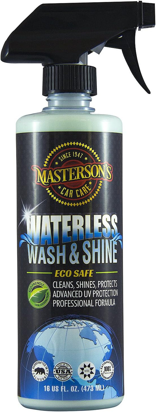 MASTERSON'S CAR CARE MCC_106_16 Waterless Wash & Shine - Waterless Car Wash and Wax - Instantly Cleans And Shines - Works On Cars, Trucks, RV, Motorcycles, Boats, Apartments (16 oz.)