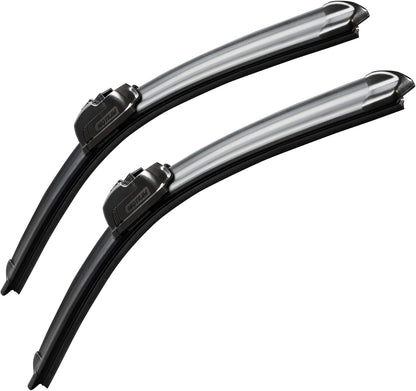 OEM QUALITY Premium All-Season Windshield Wiper Blades (22"+22" pair for front windshield) - Colors B