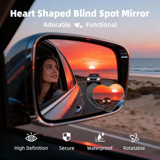 Blind Spot Mirror for Car (2 Pack) - HD Frameless Wide-Angle Convex Mirror for Side View Mirrors Blindspot - 2 Inch Round Self Adhesive Angle Adjustable Blind Spot Mirrors for Car, SUV, Trucks
