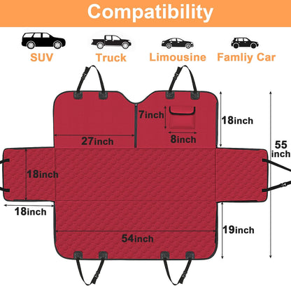 Mancro Dog Car Seat Cover for Back Seat, 2026 Upgraded 600D Heavy Duty Waterproof & Scratch-Resistant Dog Hammock for Car, Back Seat Pet Cover for Dogs with Sedan, Trucks and SUVs, Standard, Black