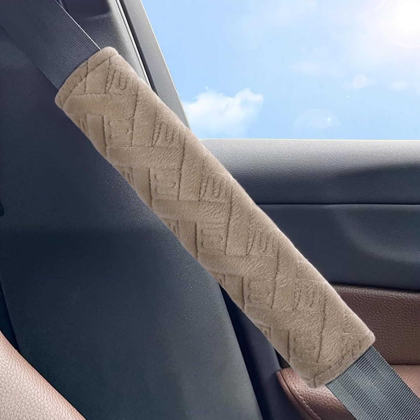 surpassme Car Seat Belt Pads Cover, 2 Pack Seat Belt Shoulder Strap Covers Protector to Release Stress to Your Neck and Shoulder for a Safety Driving (Pink)