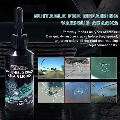 Windshield Crack Repair Kit, Quick Car Window Cracks Gone Glass Scratch Repair Liquid, Long-Lasting Windscreen Filler Tool Resin Fluid for Cracks Chips Star-Shaped Damage