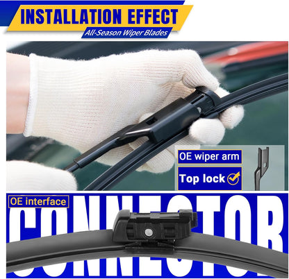 3 wipers Replacement for 2019-2023 2024 2025 2026 Subaru Forester, Windshield Wiper Blades Original Equipment Replacement - 26"/17"/14" (Set of 3) - Colors B