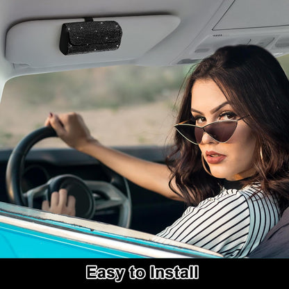 Accmor Sunglasses Holder for Car Sun Visor, Auto Eyeglasses Protective Storage Case, Vehicle Visor Accessories Organizer Box