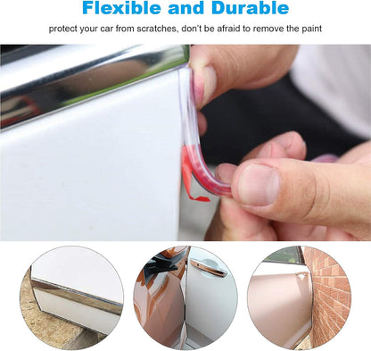 Car Door Edge Guards Clear, 16Ft Rubber Seal Protector U Shape Edge Trim Car Door Edge Protection Fit for Most Car