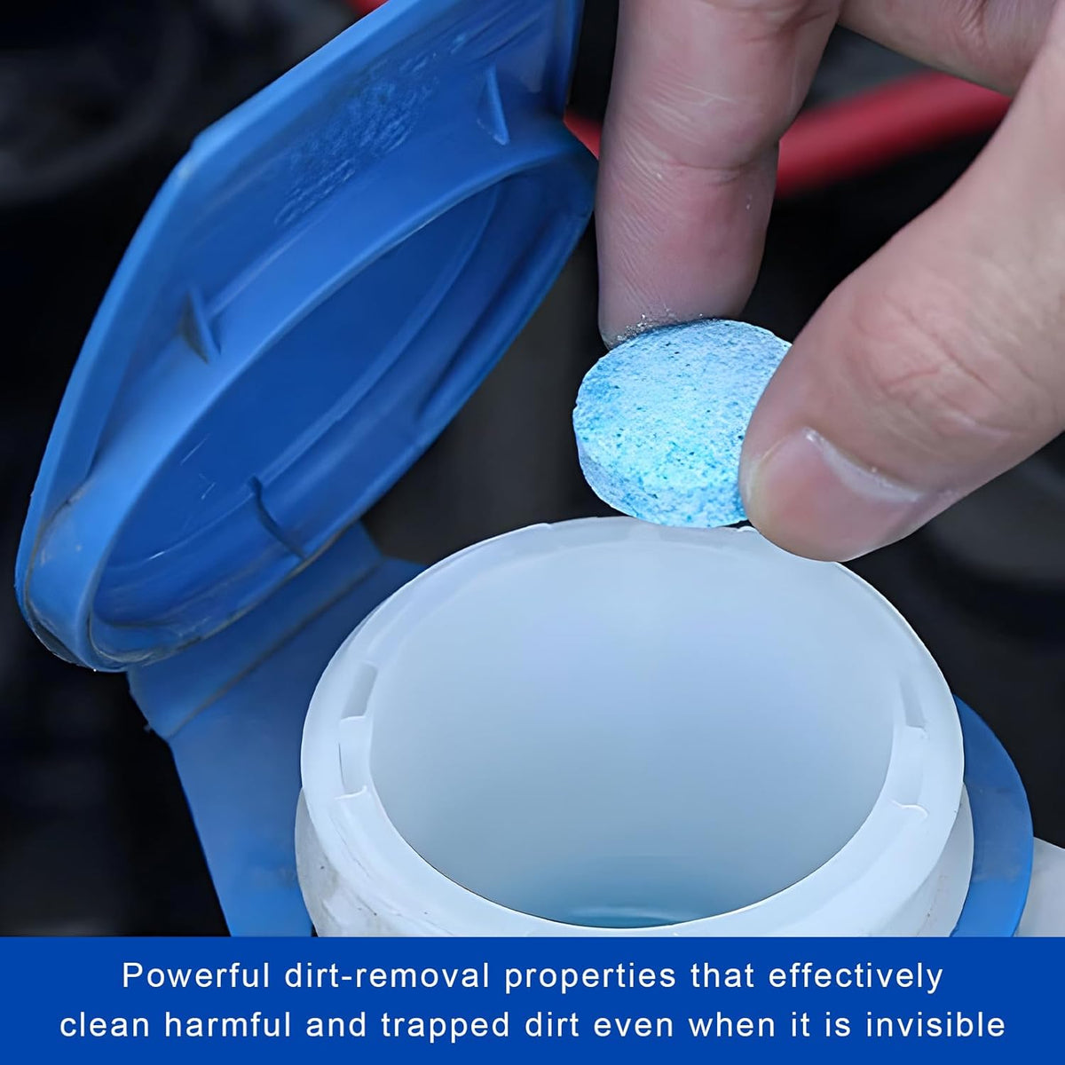 100 PCS Car Windshield Washer Fluid Tablets, Auto Window Glass Concentrated Tablets Cleaner for Clear Vision, Vehicle Windshield Wiper Fluid Cleaning Solid Effervescent
