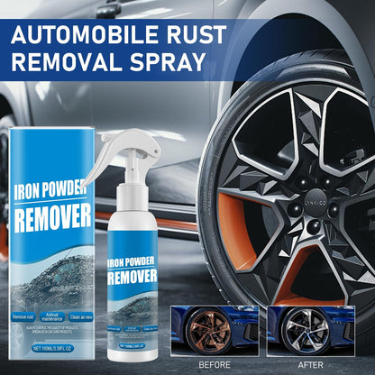 Car Rust Remover Spray,Heavy Duty Iron Powder Remover, Car Rust Removal Spray for Metal, Fast Acting, Ideal for Wheels, Bolts & Metal Surfaces,Auto Rust Cleaner(3PCS)