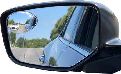 Blind Spot Convex Car Mirror - Rearview Accessories for Car Interior - Automotive Blindspot Mirrors for Larger Image and Improved Traffic Safety (2-Pack)