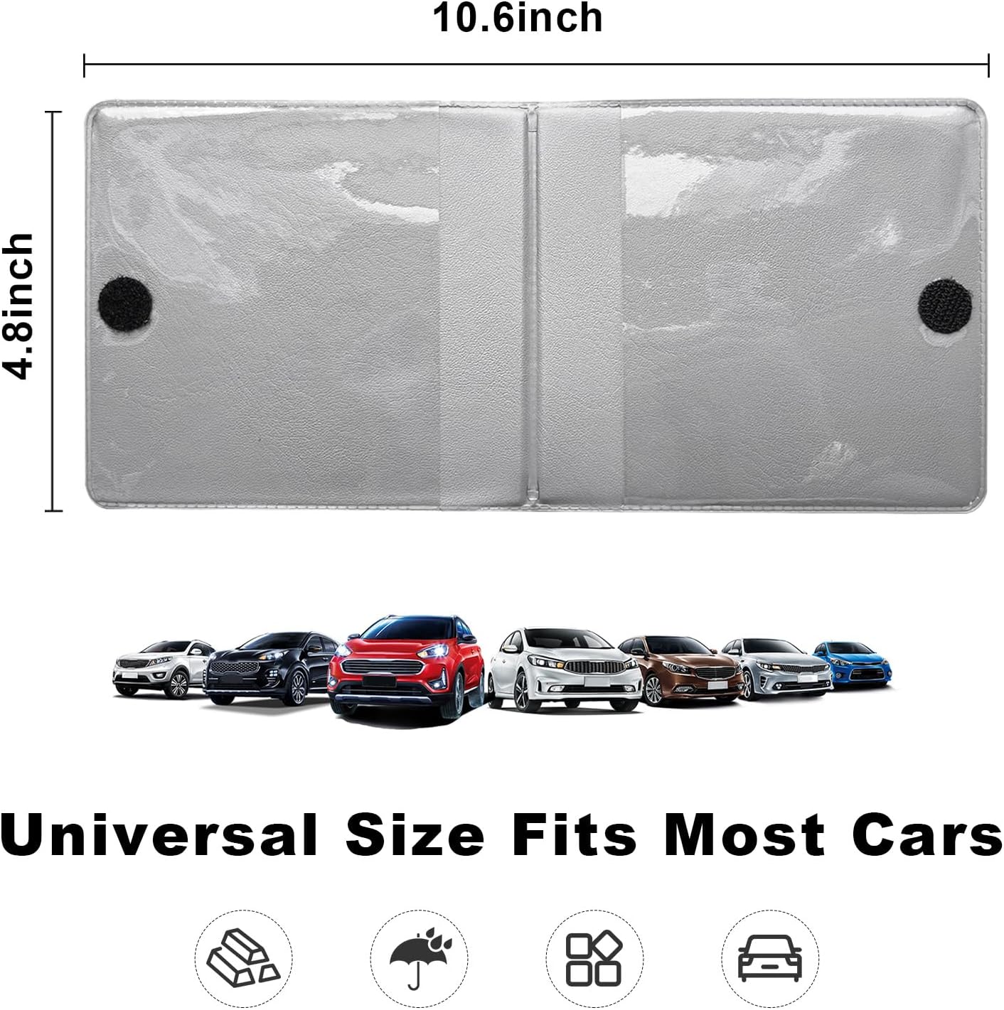Yourkar 4PCS Car Registration Insurance Holder, Vehicle Glove Box Car Organizer with Magic Tape Closure, Driver License Keeper for Cars, Car Accessories (Big Car, Blue
