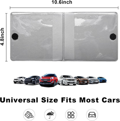 Yourkar 4PCS Car Registration Insurance Holder, Vehicle Glove Box Car Organizer with Magic Tape Closure, Driver License Keeper for Cars, Car Accessories (Big Car, Blue