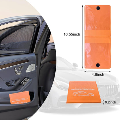 Ziciner Car Registration Insurance Holder, 2Pack Essential Auto Card Document Glove Box Organizer with Touch Fastener, Vehicle Interior Accessories Perfect for Most Car, Truck, SUV (Red/Small Car)