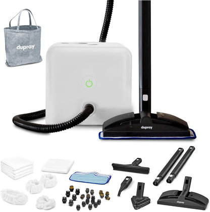 Dupray Neat Steam Cleaner with 17-Piece Kit - Powerful, Chemical-Free Cleaning for Floors, Cars, Tiles, Upholstery, Kitchen, Bathroom Grout, Carpets & More - Kills up to 99.9% of Bacteria & Viruses *