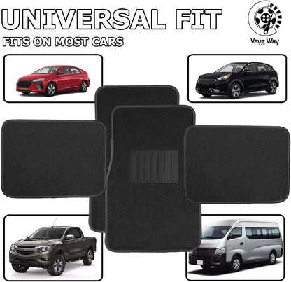 VaygWay Heavy Duty Cargo Liner Trunk Floor Mat – All Weather Trunk Protection Floor Mat - Black Rubber Trimmable Durable Cargo Auto Mat – Universal Fit Car SUV Truck Auto