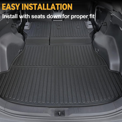 Floor Mats for Toyota Sienna 2021-2026, All Weather Floor Mats Lower Trunk Cargo Liner Accessories, Full Coverage Set (Fit 8-Seat with Spare Tire)