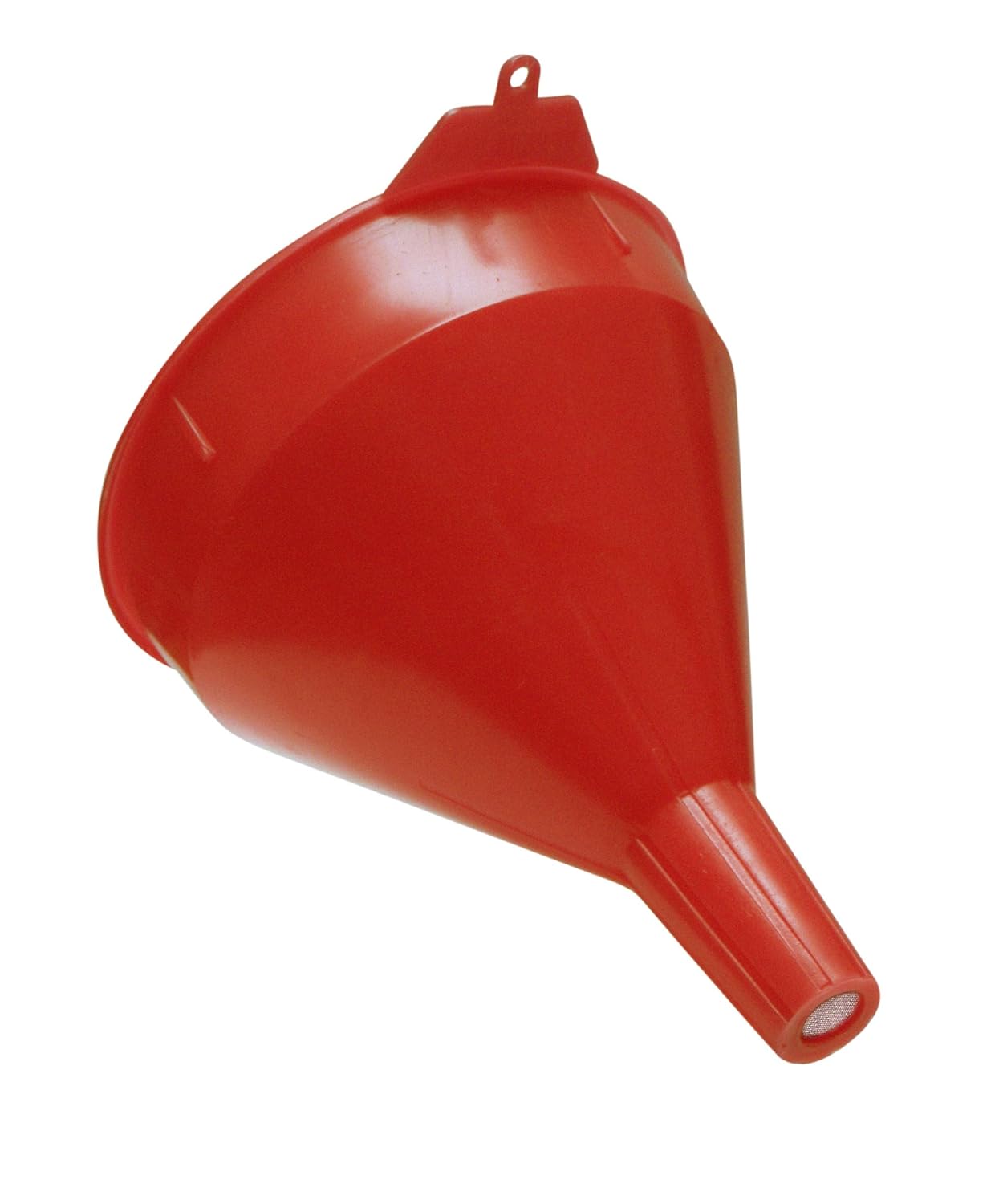 WirthCo 32002 Red Safety Funnel with Screen/Strainer Funnel for Oil, Fuel, Gas, and Automotive Large 2 Quart Capacity