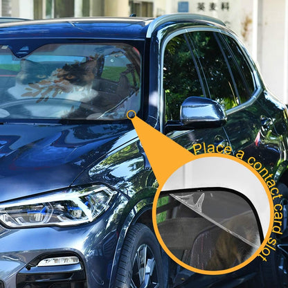 Black Leopard Car Windshield Sun Shade Animal Skin Print Foldable UV Ray Sun Visor Protector Sunshade to Keep Your Vehicle Cool (51" x 27.6")